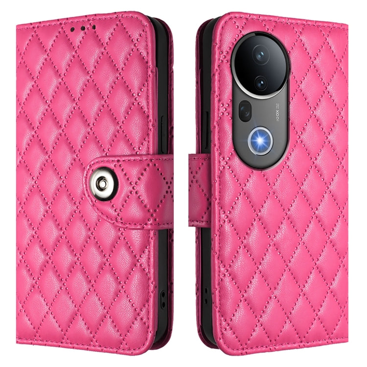 For vivo S20 Pro 5G Rhombic Texture Flip Leather Phone Case with Lanyard