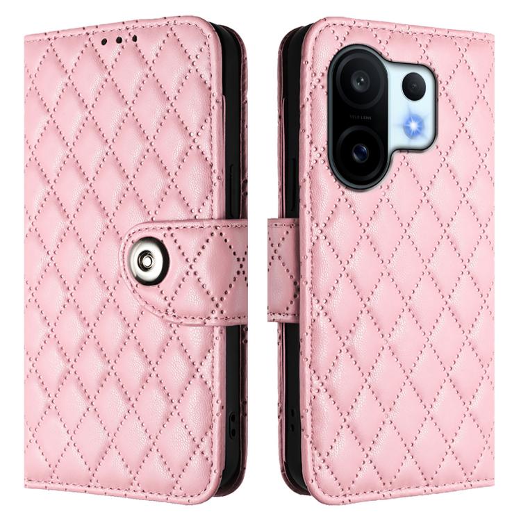 For vivo S30 Pro mini Rhombic Texture Flip Leather Phone Case with Lanyard