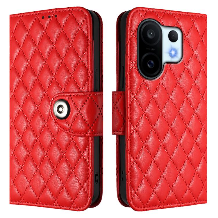For vivo S30 Pro mini Rhombic Texture Flip Leather Phone Case with Lanyard