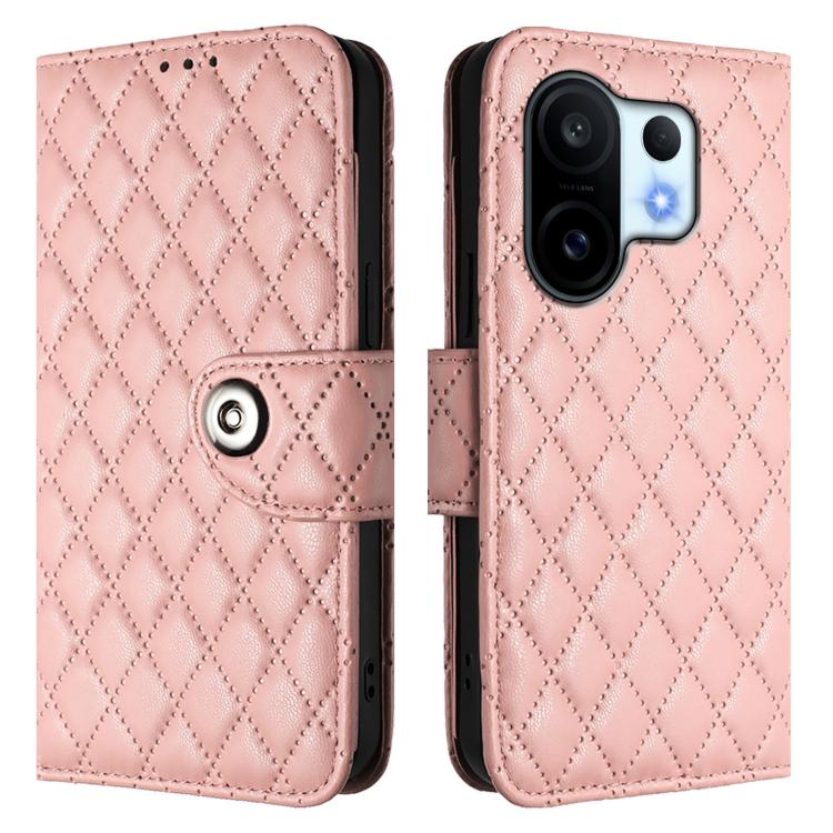 For vivo S30 Pro mini Rhombic Texture Flip Leather Phone Case with Lanyard