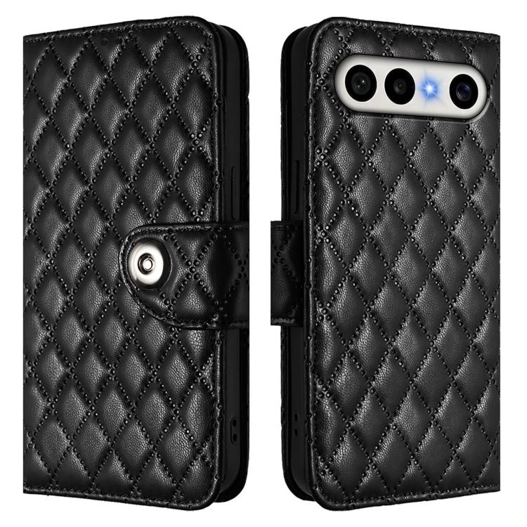 For vivo X300 FE 5G Russia / 5G Zeiss Rhombic Texture Flip Leather Phone Case with Lanyard