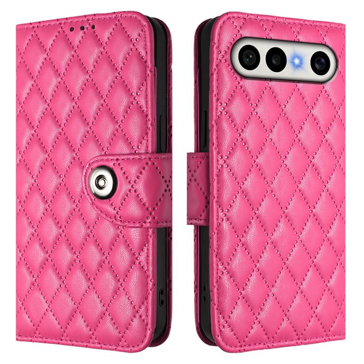 For vivo X300 FE 5G Russia / 5G Zeiss Rhombic Texture Flip Leather Phone Case with Lanyard