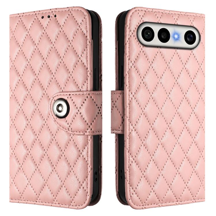 For vivo X300 FE 5G Russia / 5G Zeiss Rhombic Texture Flip Leather Phone Case with Lanyard