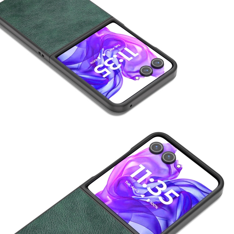 For Motorola Razr 50 Ultra Dual Color Lichi Texture PU Phone Case