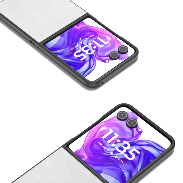 For Motorola Razr 50 Ultra Dual Color Lichi Texture PU Phone Case