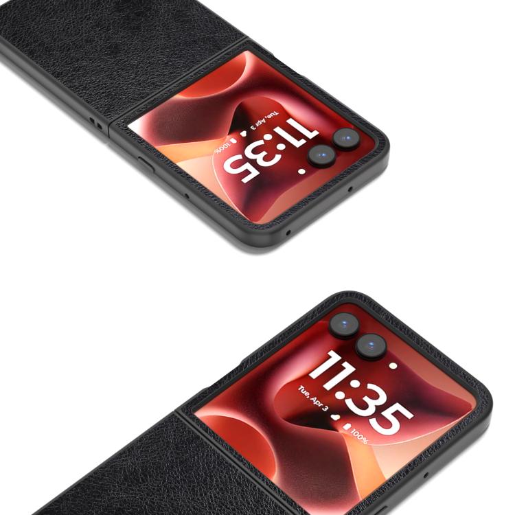 For Motorola Razr 60 Ultra Dual Color Lichi Texture PU Phone Case
