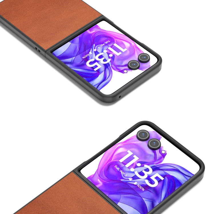 For Motorola Razr 50 Ultra Cowhide Texture PU Phone Case