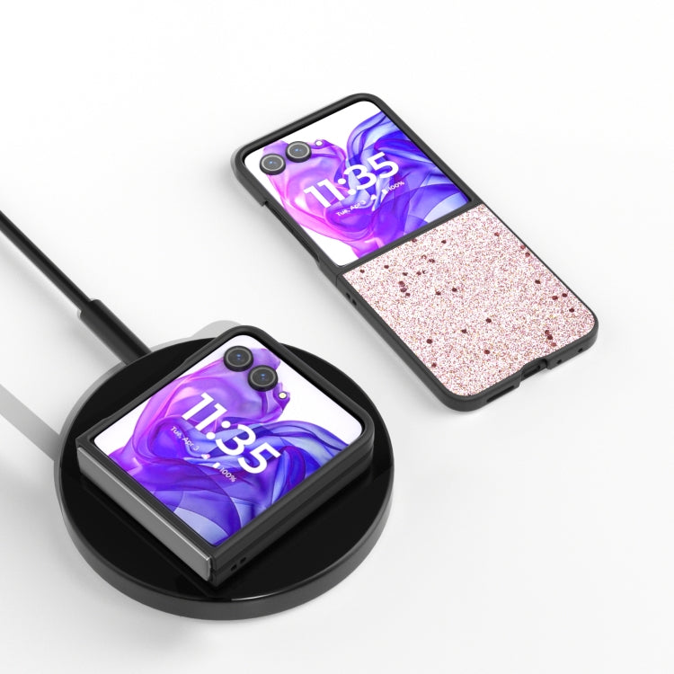 For Motorola Razr 50 Ultra Glitter Full Coverage PU + PC Phone Case