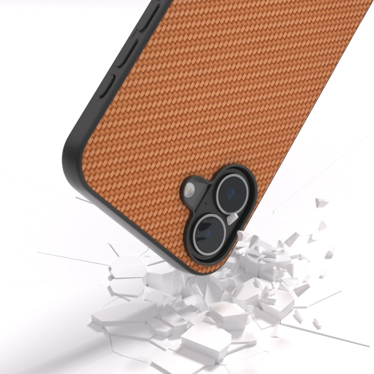 For iPhone 16 Carbon Fiber Texture Protective Phone Case
