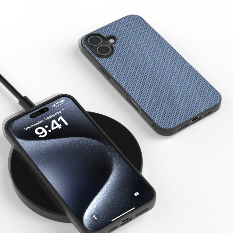 For iPhone 16 Carbon Fiber Texture Protective Phone Case