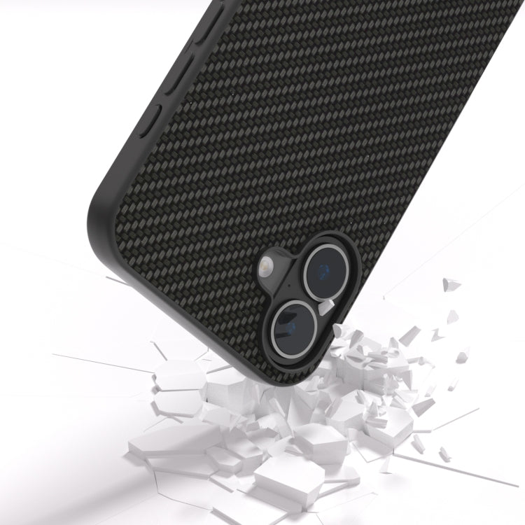 For iPhone 16 Carbon Fiber Texture Protective Phone Case