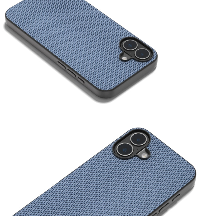 For iPhone 16 Plus Carbon Fiber Texture Protective Phone Case