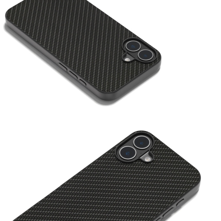 For iPhone 16 Plus Carbon Fiber Texture Protective Phone Case