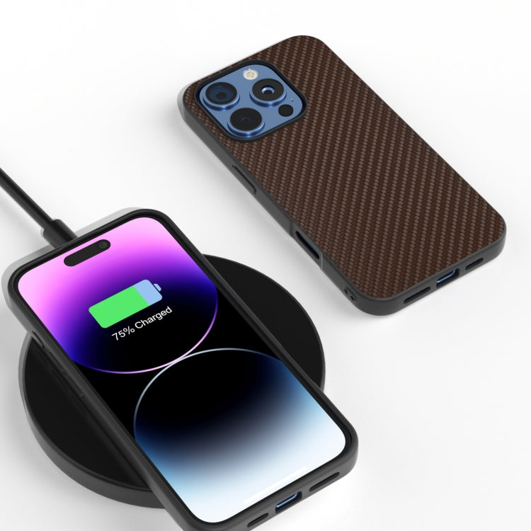 For iPhone 16 Pro Carbon Fiber Texture Protective Phone Case