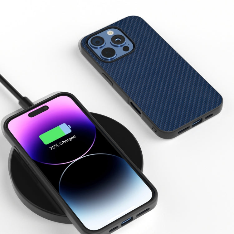 For iPhone 16 Pro Carbon Fiber Texture Protective Phone Case