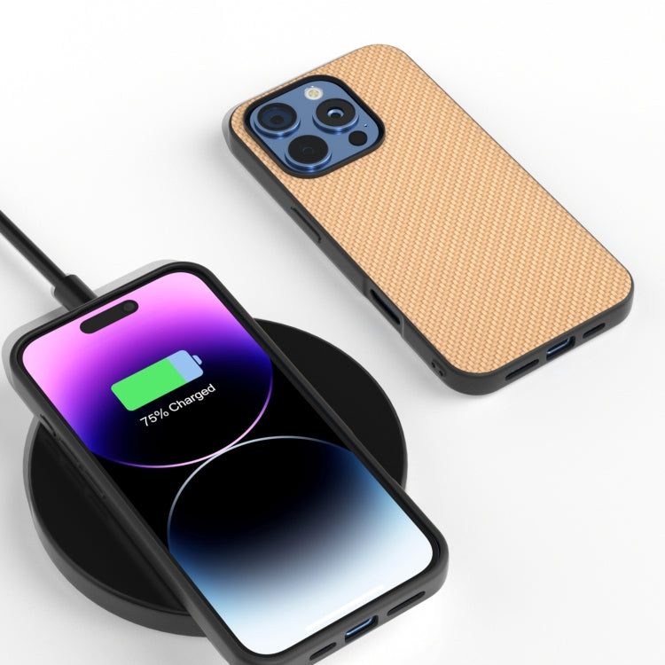 For iPhone 16 Pro Carbon Fiber Texture Protective Phone Case