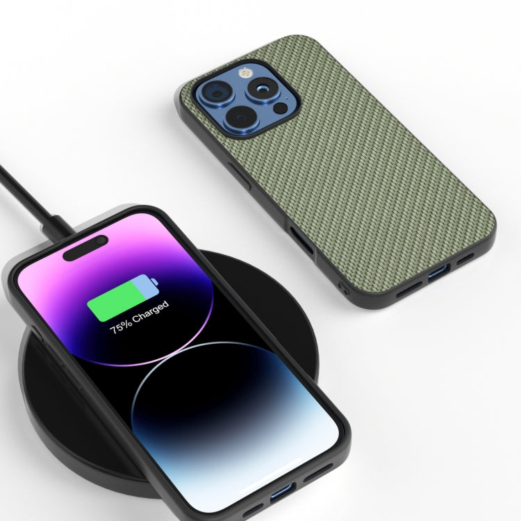 For iPhone 16 Pro Carbon Fiber Texture Protective Phone Case