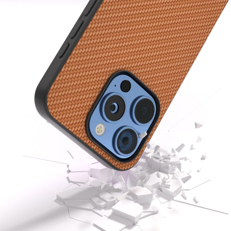 For iPhone 16 Pro Max Carbon Fiber Texture Protective Phone Case