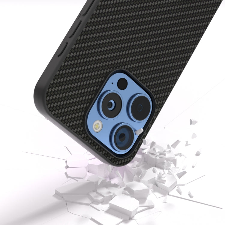 For iPhone 16 Pro Max Carbon Fiber Texture Protective Phone Case