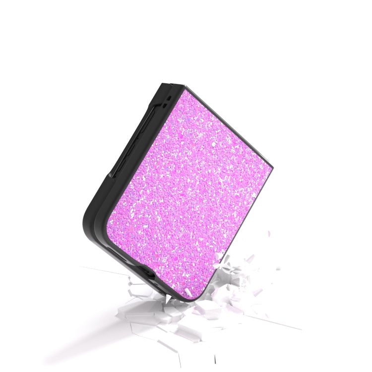 For Motorola Razr 50 Ultra Black Frame Colorful Glitter Phone Case