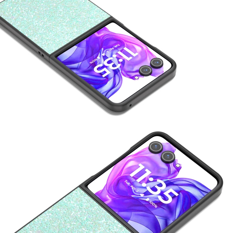 For Motorola Razr 50 Ultra Black Frame Colorful Glitter Phone Case
