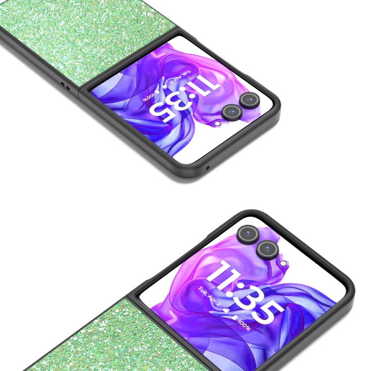 For Motorola Razr 50 Ultra Black Frame Colorful Glitter Phone Case