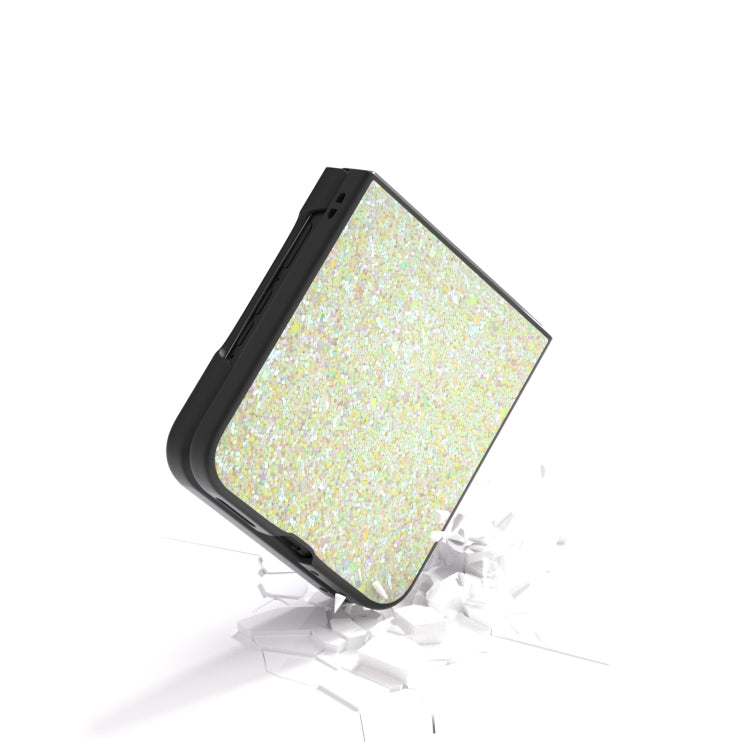 For Motorola Razr 50 Ultra Black Frame Colorful Glitter Phone Case