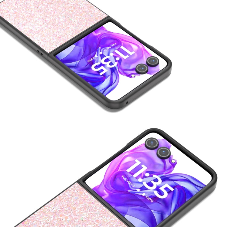 For Motorola Razr 50 Ultra Black Frame Colorful Glitter Phone Case