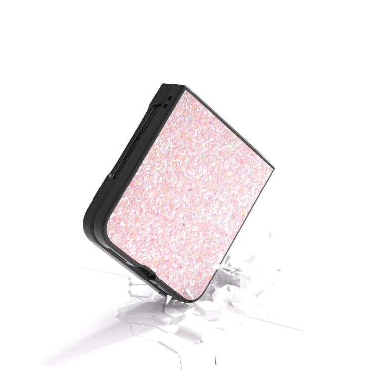 For Motorola Razr 50 Ultra Black Frame Colorful Glitter Phone Case