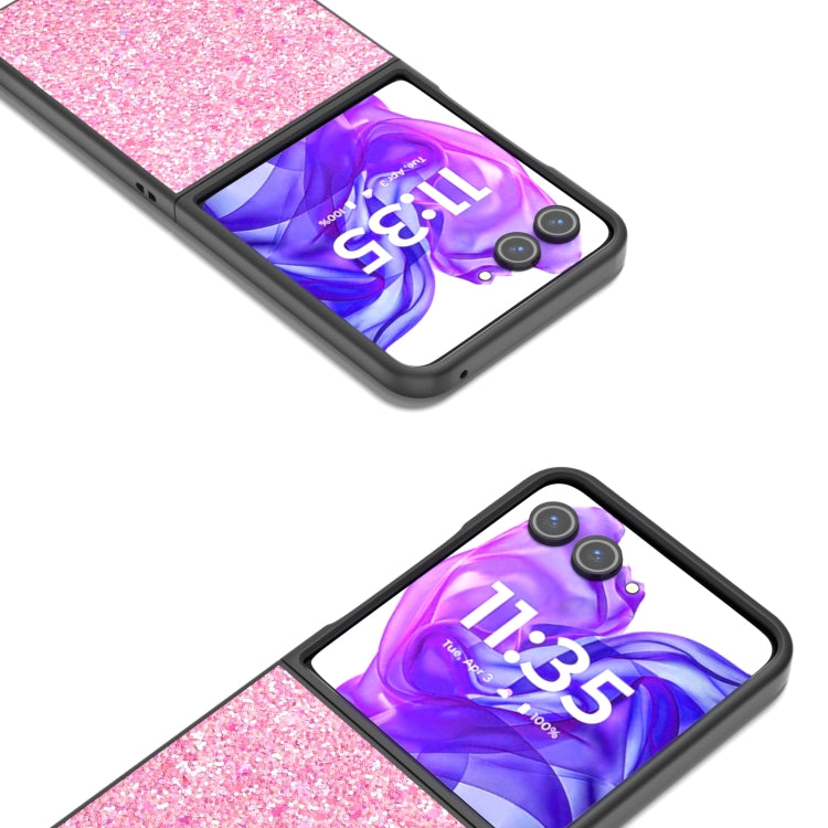 For Motorola Razr 50 Ultra Black Frame Colorful Glitter Phone Case
