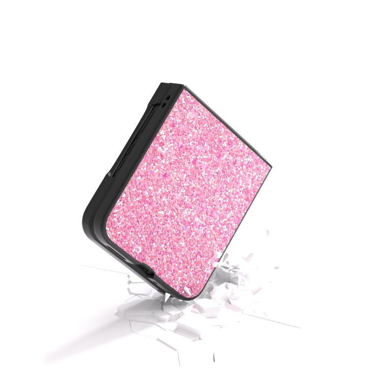 For Motorola Razr 50 Ultra Black Frame Colorful Glitter Phone Case
