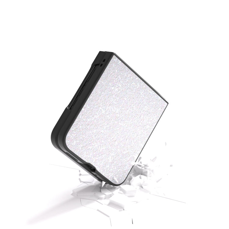 For Motorola Razr 50 Ultra Black Frame Colorful Glitter Phone Case
