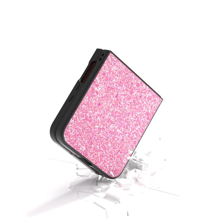 For Motorola Razr 60 Ultra Black Frame Colorful Glitter Phone Case