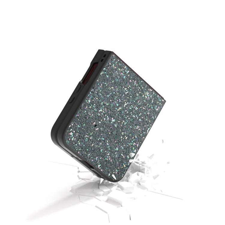 For Motorola Razr 60 Ultra Black Frame Colorful Glitter Phone Case