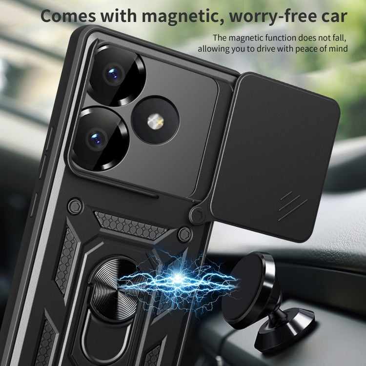 For Xiaomi Poco F6 Sliding Camera Cover Design TPU+PC Phone Case