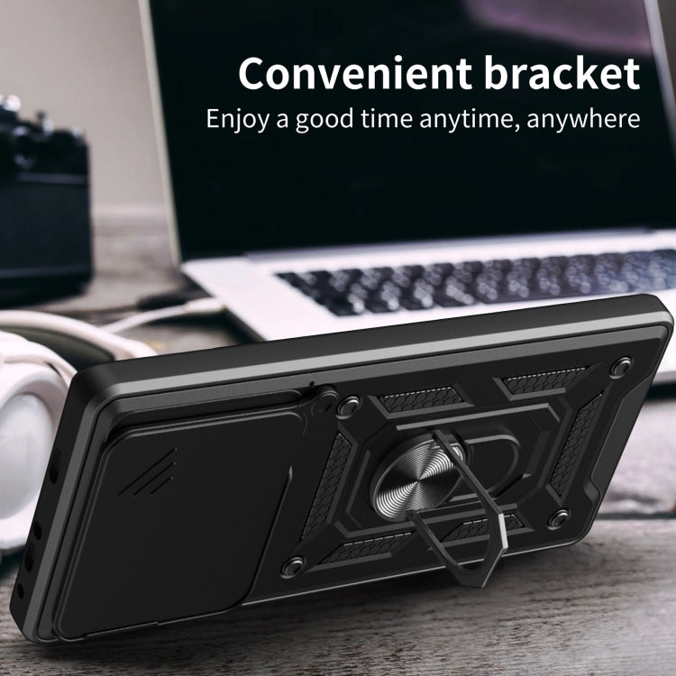 For Xiaomi Poco F6 Sliding Camera Cover Design TPU+PC Phone Case
