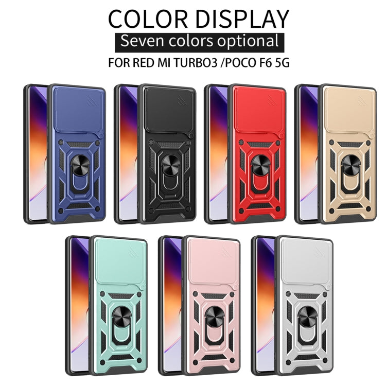 For Xiaomi Poco F6 Sliding Camera Cover Design TPU+PC Phone Case