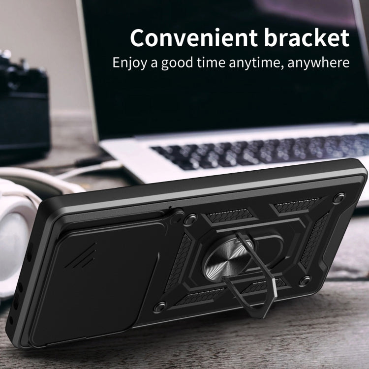 For Xiaomi Poco F6 Pro Sliding Camera Cover Design TPU+PC Phone Case