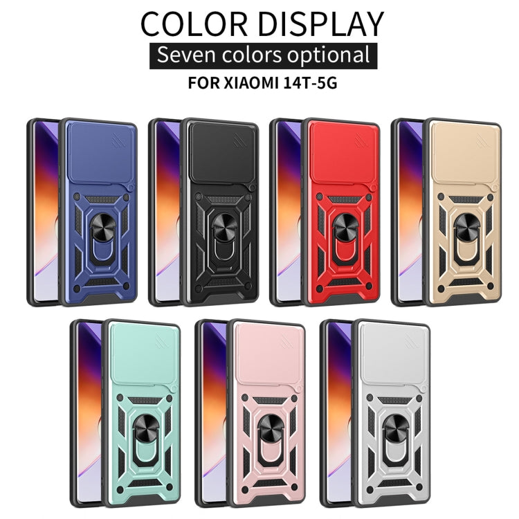 For Xiaomi 14T 5G Sliding Camera Cover Design TPU+PC Phone Case