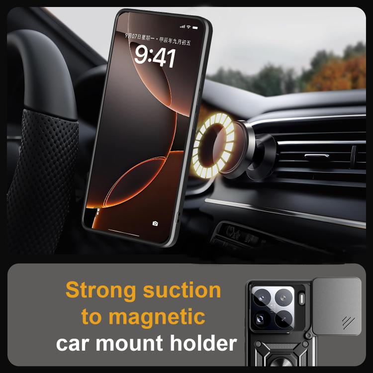 For Xiaomi 15 Pro Sliding Camera Cover Design TPU+PC Phone Case