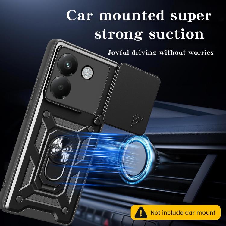 For Xiaomi Poco M7 Pro 5G Sliding Camera Cover Design TPU+PC Phone Case