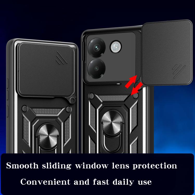 For Xiaomi Poco M7 Pro 5G Sliding Camera Cover Design TPU+PC Phone Case