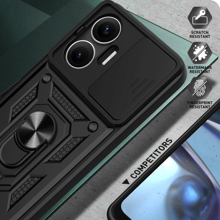 For Xiaomi Poco F7 / Turbo 4 Pro Sliding Camera Cover Design TPU+PC Phone Case