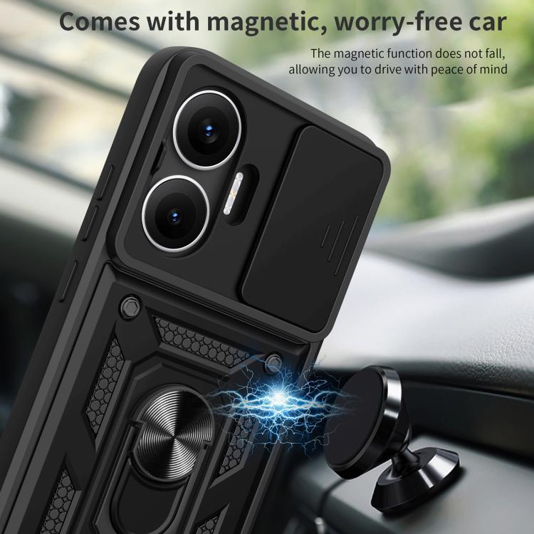For Xiaomi Poco F7 / Turbo 4 Pro Sliding Camera Cover Design TPU+PC Phone Case