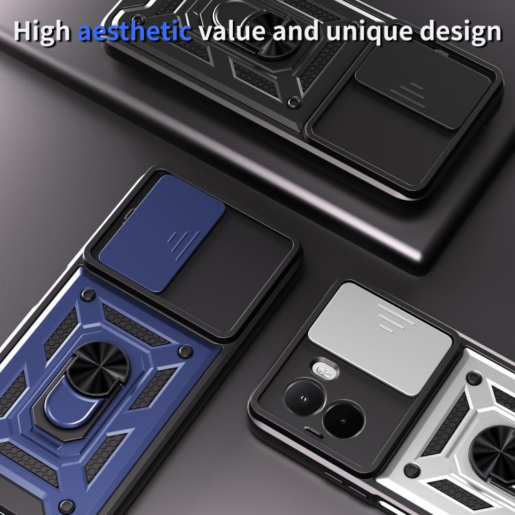 For Xiaomi Poco M7 4G 169mm Sliding Camera Cover Design TPU+PC Phone Case