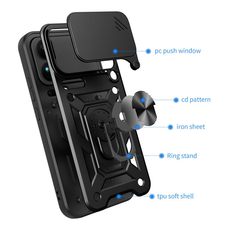 For Xiaomi 17 Pro Max Sliding Camera Cover Design TPU+PC Phone Case