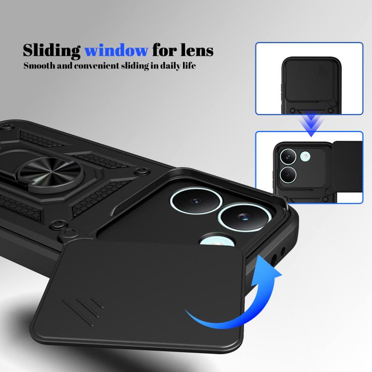 For Xiaomi Poco X8 Pro 5G Sliding Camera Cover Design TPU+PC Phone Case