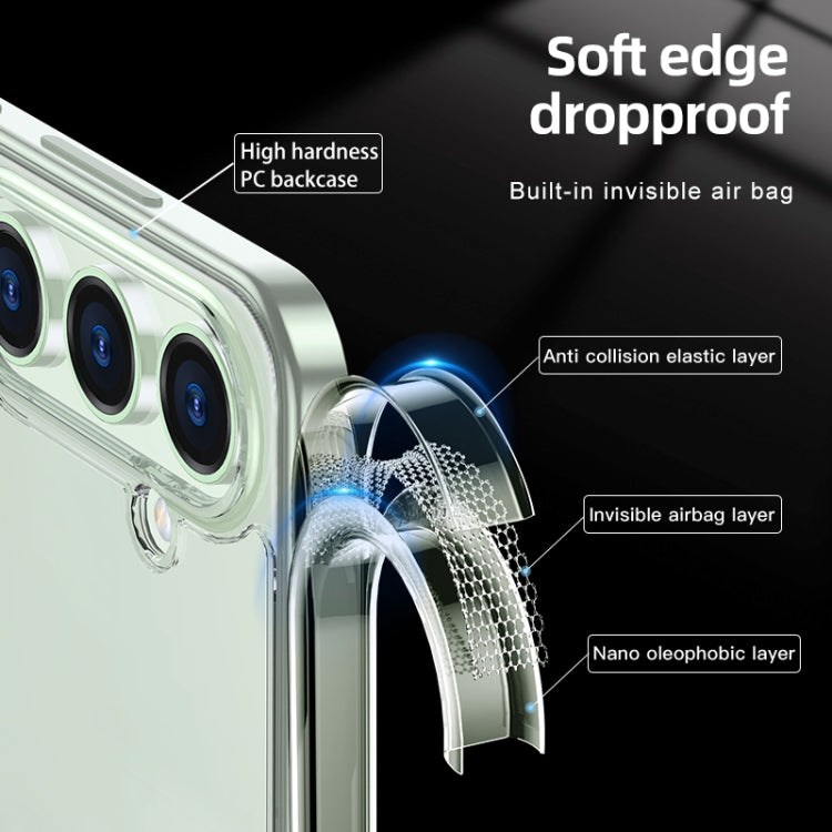 For Samsung Galaxy S24 FE 5G Armor Clear TPU Hybrid PC Phone Case
