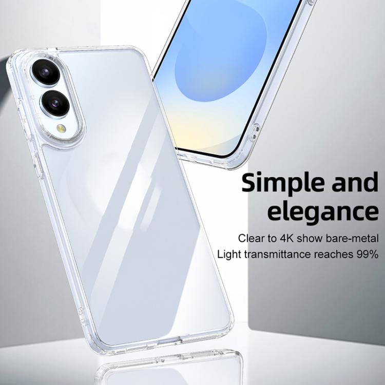 For Samsung Galaxy S25 Edge 5G Armor Clear TPU Hybrid PC Phone Case