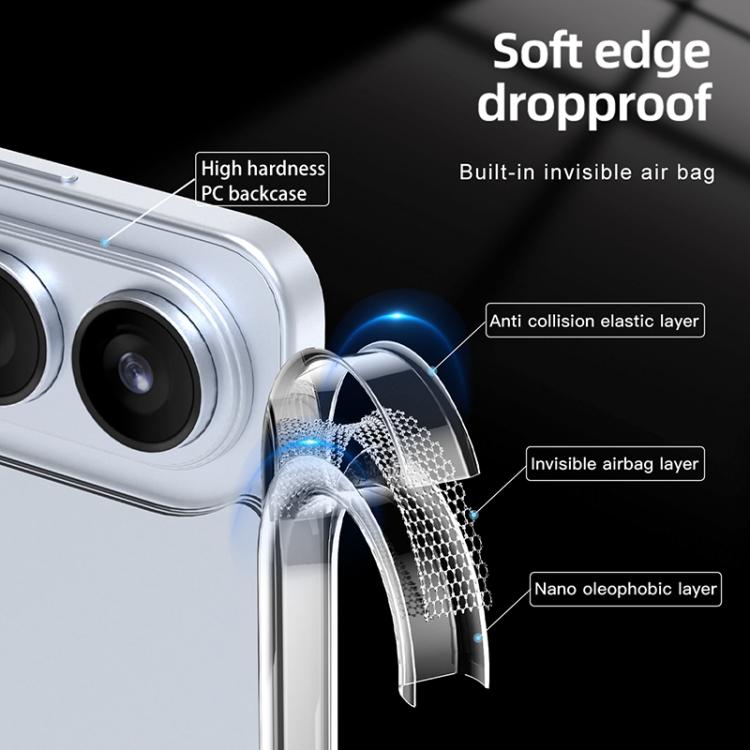 For Samsung Galaxy S25 Edge 5G Armor Clear TPU Hybrid PC Phone Case